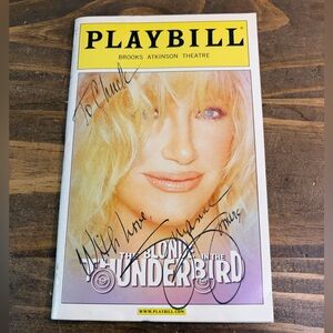 SUZANNE SOMERS BROADWAY PLAYBILL THE BLONDE IN THE THUNDERBIRD Signed To Chuck